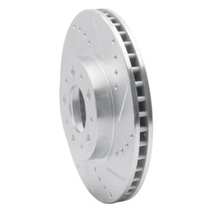 Volvo 960 Brake Rotor (1) - Front Right - R1 Concepts - Drilled & Slotted - Silver - `95-`04